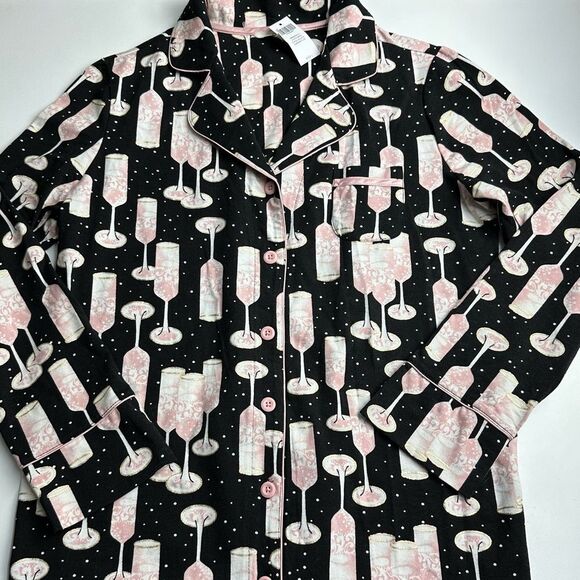 Soma Embraceable Pajama Top Only Champagne Flutes Size Large NWT - Picture 3 of 5